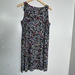 J.Jill Wearever Collection Floral Ditsy Smocked Back Sleeveless Dress MP